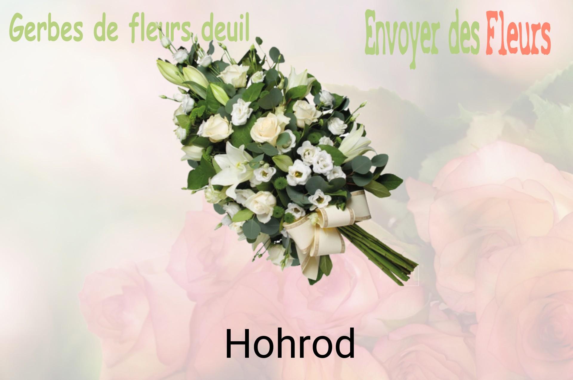 Gerbe de fleurs de deuil livrée à Hohrod